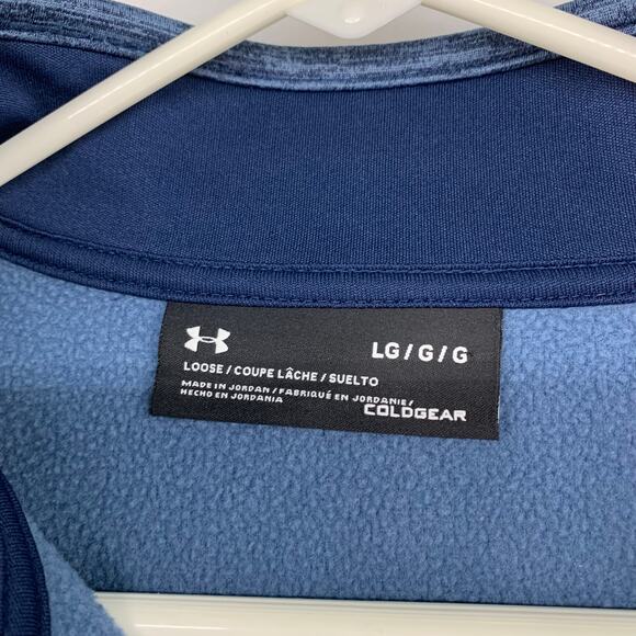 Under Armour Men's ColdGear Blue Loose Fit Pullover Size L - Picture 3 of 7